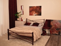 Кровать 100Д70 "Армавир"( 2000х1600)  бордо