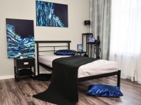 Кровать 400Д65 "Гарант" (2000х900) черный
