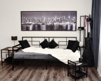 Кровать 700Д40 "Геометрия" (2000х900) черный